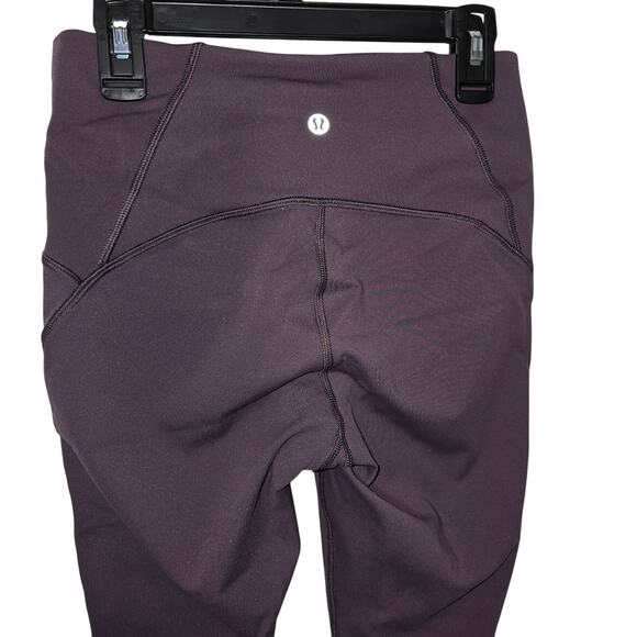 LULULEMON Train Times Crop 21" Vintage Purple Plum Excellent Condition - Picture 3 of 5